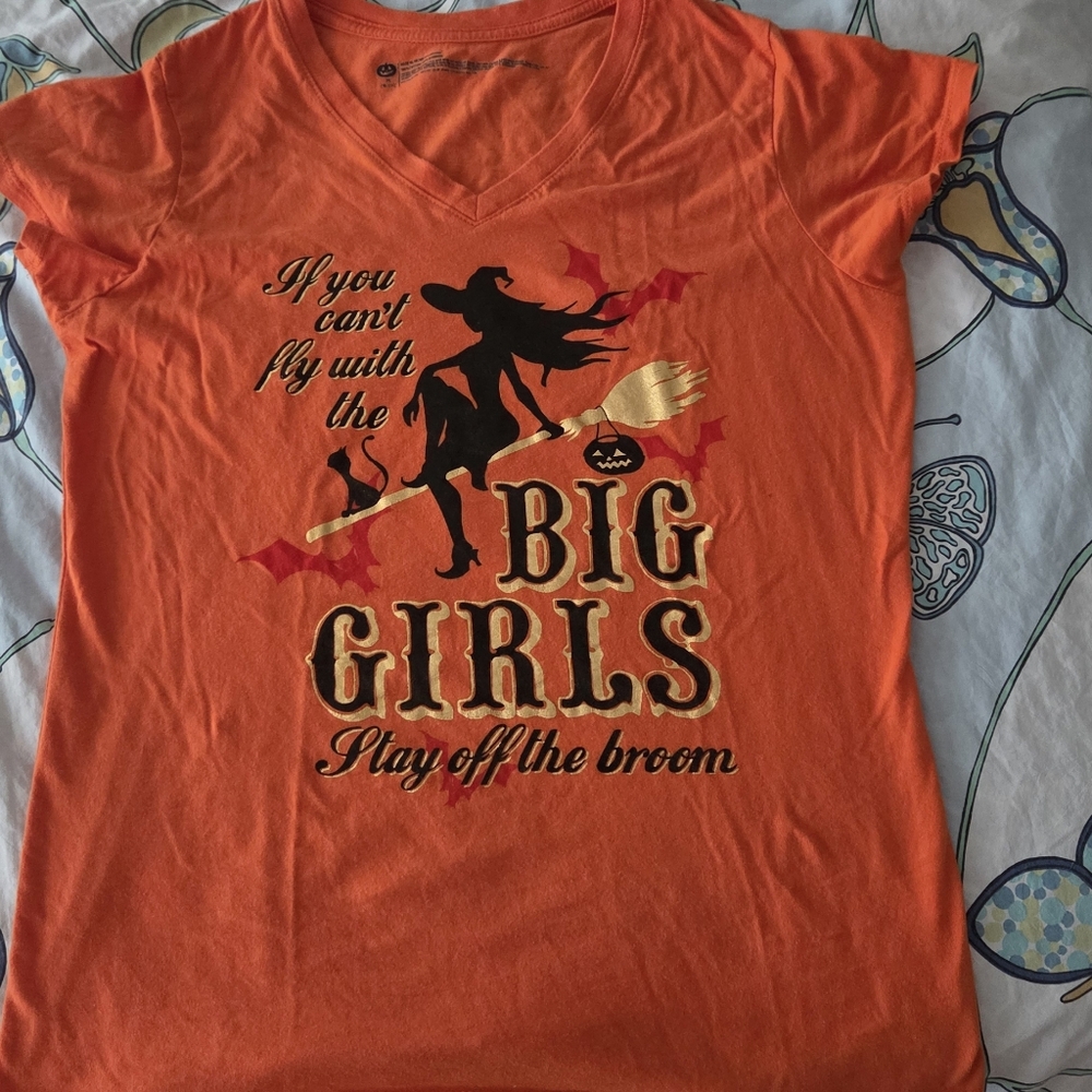 Halloween Witch Tshirt Orange